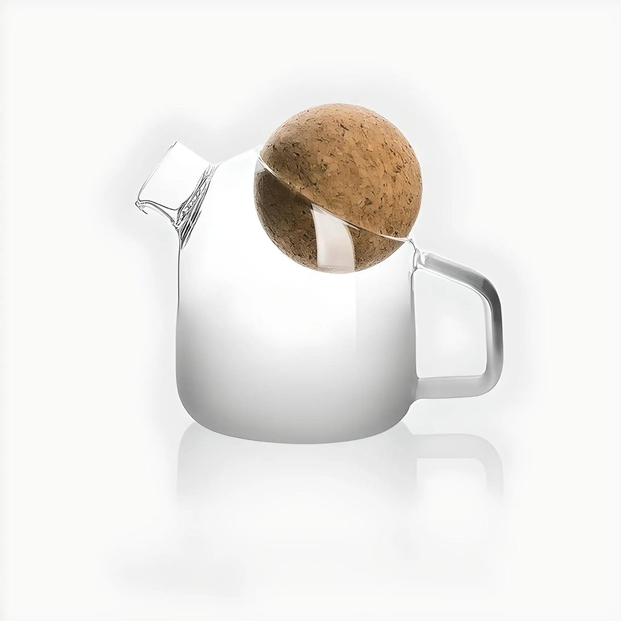 Elegant Blossom Glass Teapot with Wooden Lid by Julia M Lifestyles - Julia M LifeStyles