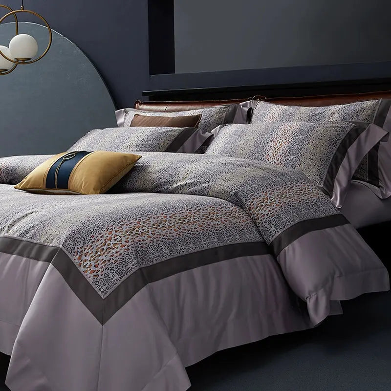 Premium Pima Cotton 4-Piece Bed Sheet Set in Geometric Design - Julia M LifeStyles