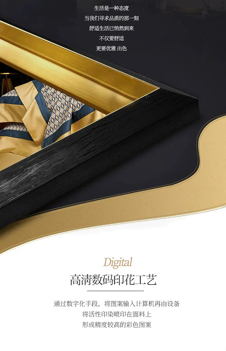 Premium Pima Cotton 4-Piece Bed Sheet Set in Geometric Design - Julia M LifeStyles