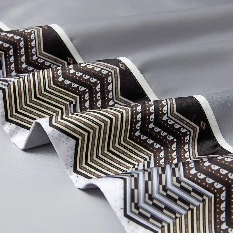 Elegant Geometric 4-Piece Pima Cotton Bed Sheet Set Julia M Home & Kitchen