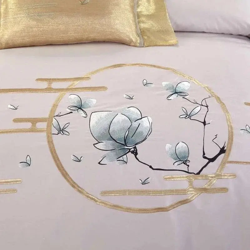 Landscape Scenery Embroidered Egyptian Cotton Bedding Set - Julia M LifeStyles