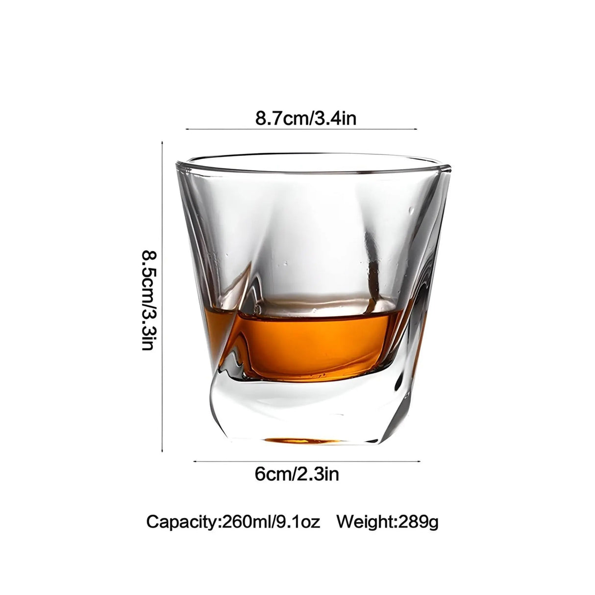 Exquisite Crystal Glass Twist Mug - 340ml - Julia M LifeStyles