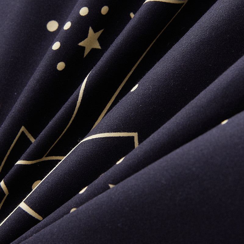 Starry Nights Microfiber Duvet Cover Set - 2-4PCS, King & Single Sizes Julia M Home & Kitchen