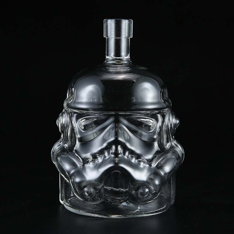 650ml Star Wars White Soldier Glass Jug Storm Trooper Spirit Bottle Empty Crystal Wine Glass Bottle Glass Cup Home Bar Tools eprolo