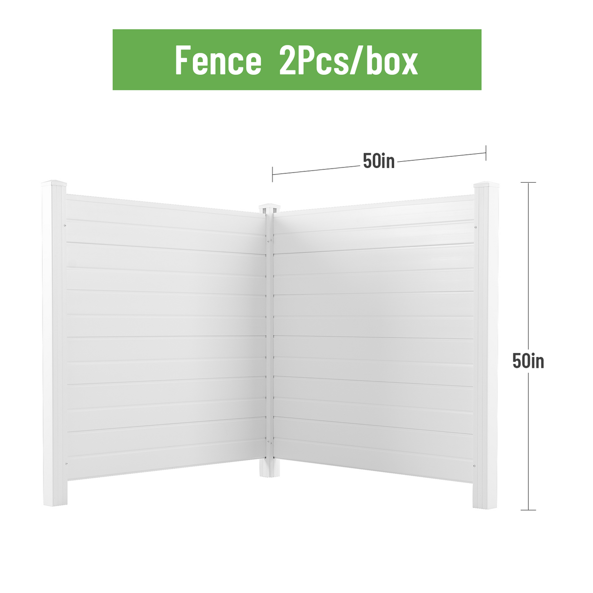Privacy Fence Panels Kit Air Conditioner Trash Can Enclosure Vinyl white color - Julia M LifeStyles