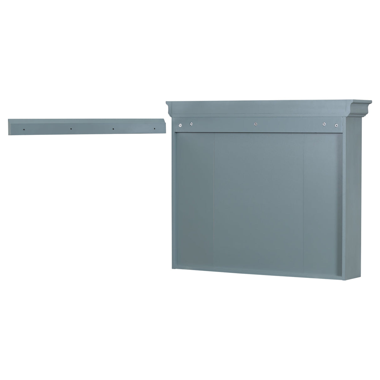 35 ''x 28' 'blue wall mounted bathroom storage cabinet with mirror door and medication cabinet with 6 open shelves Julia M Home & Kitchen