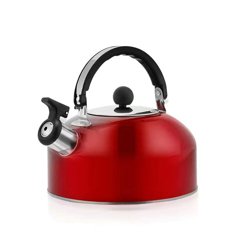 A 3L stainless - steel kettle for gas heating. It features a whistle and a comfortable handle, suitable for cooking and tea. Julia M Home & Kitchen