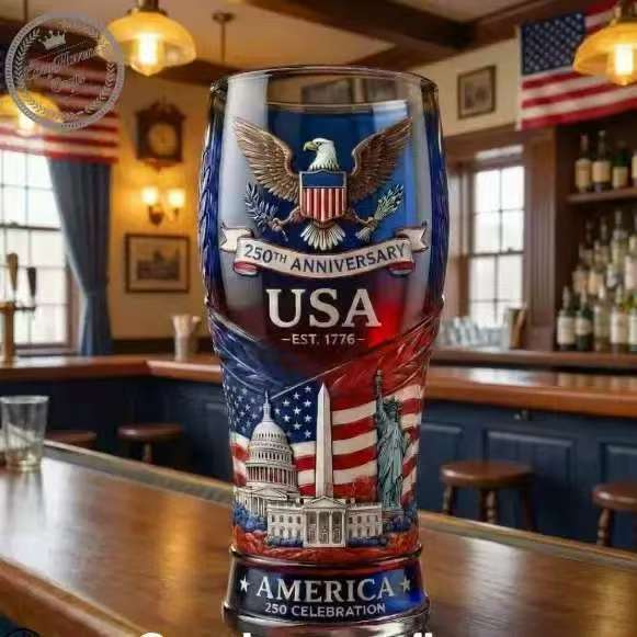 Colored glass bottle beer glass