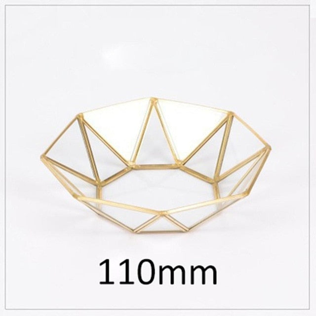 Vitra Brass & Glass Vanity Tray