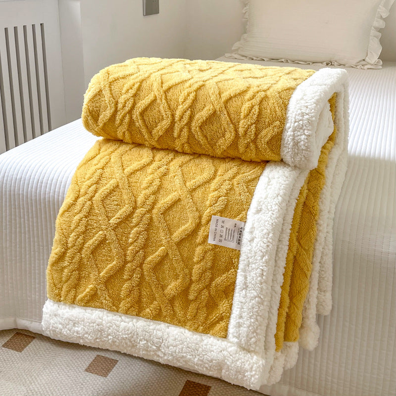 Double-Layer Polar Blanket – Thick Warm Soft Fleece for Cozy Comfort