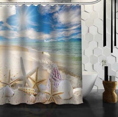 Waterproof Shower Curtain Bathroom Curtain Beach Spa Shower Curtain - Julia M LifeStyles