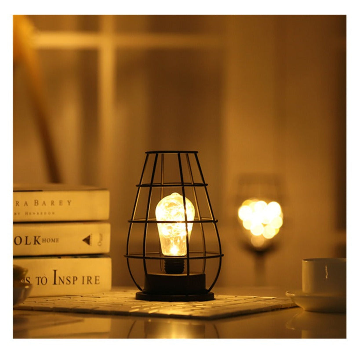 LED Iron Night Light - Red Wine Cup & Bottle Design Julia M Home & Kitchen