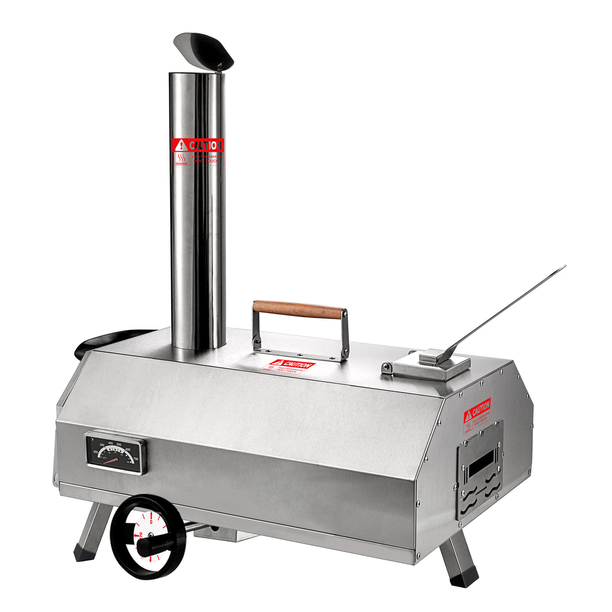 Semi-Automatic Silver 12 Outdoor Pizza Oven Portable Wood Fired Pizza Oven - Julia M LifeStyles