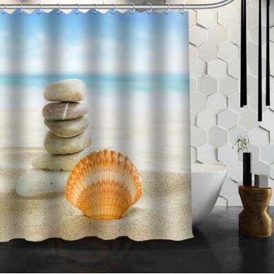 Waterproof Shower Curtain Bathroom Curtain Beach Spa Shower Curtain - Julia M LifeStyles