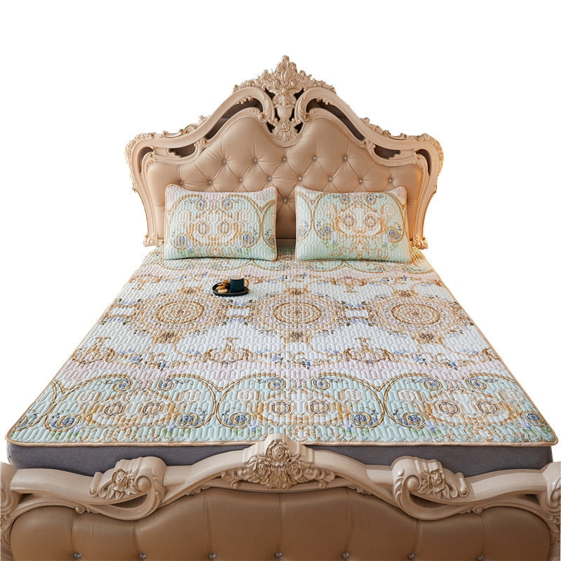 Summer Bed Sheet Ice Silk Mat Soft and Comfortable Latex Mattress Bedding Three-piece Breathable Mat for Comfortable Sleep - Julia M LifeStyles