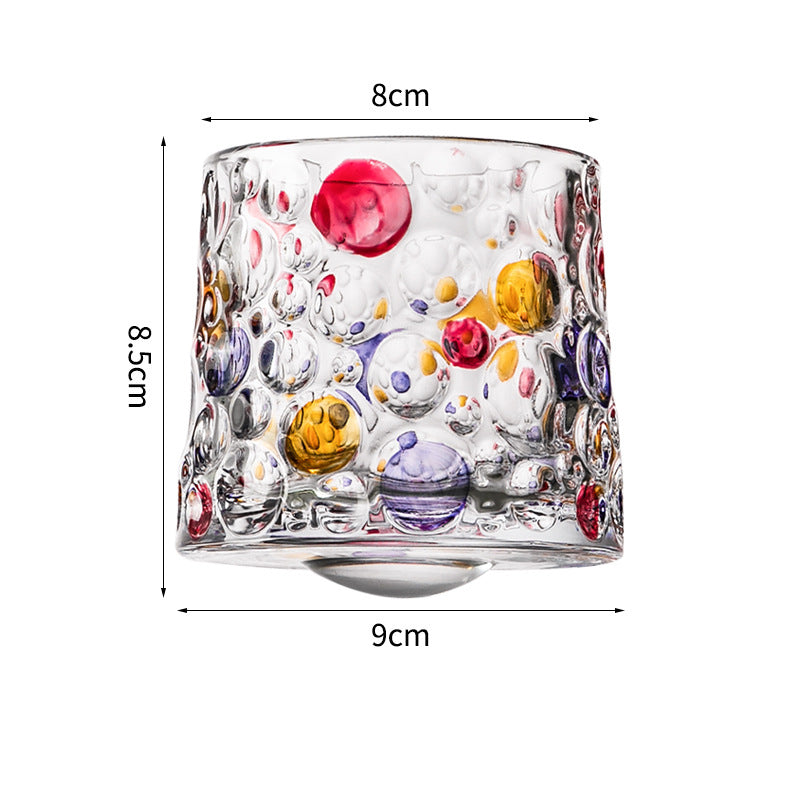 Hand drawn rotating glass cups multiple multi-purpose whiskey glasses rotating glass cups Julia M Home & Kitchen