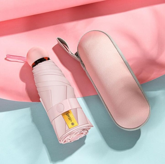 Small UV Protect Umbrella Mini Pocket 5 Folding Sun Rain Umbrella Waterproof Portable Travel Men Women Umbrella - Julia M LifeStyles