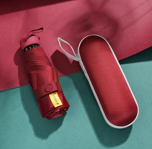 Small UV Protect Umbrella Mini Pocket 5 Folding Sun Rain Umbrella Waterproof Portable Travel Men Women Umbrella - Julia M LifeStyles