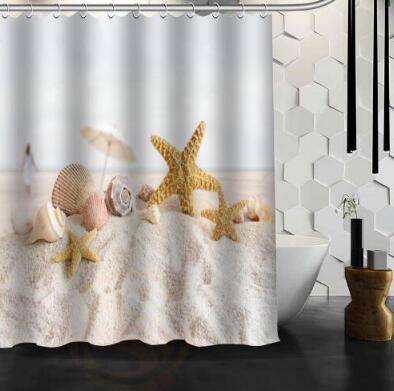 Waterproof Shower Curtain Bathroom Curtain Beach Spa Shower Curtain - Julia M LifeStyles