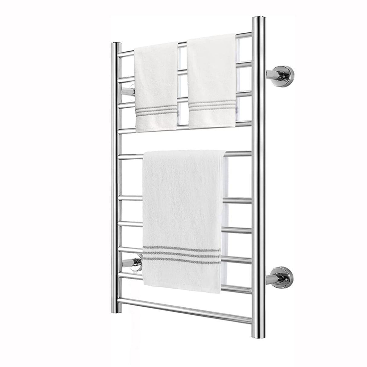 Electric Heated Towel Rack for Bathroom Wall Mounted Towel Warmer 10 Stainless Steel Bars Drying Rack - Julia M LifeStyles