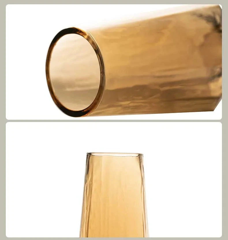 Hammered Diamond Amber Crystal Champagne Goblet Julia M Home & Kitchen