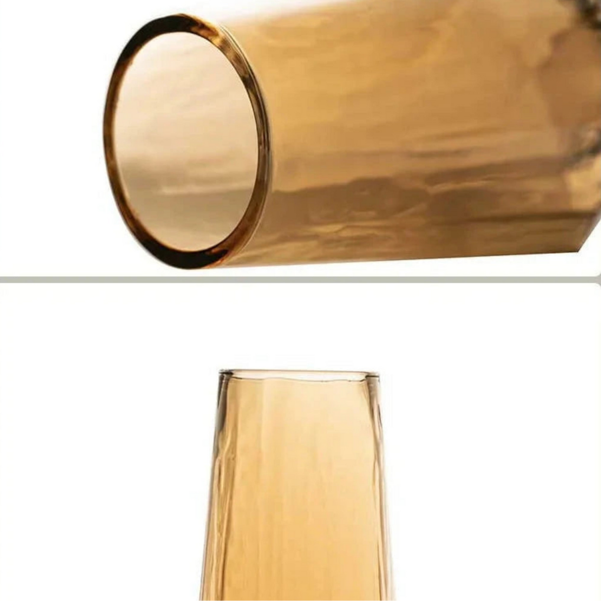 Hammered Diamond Amber Crystal Champagne Goblet Julia M Home & Kitchen