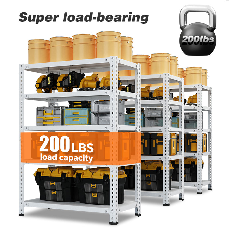 Household storage rack, adjustable display rack, carbon steel storage rack 100cm * 40cm * 180cm, five layers (white) - Julia M LifeStyles