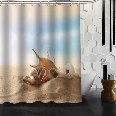 Waterproof Shower Curtain Bathroom Curtain Beach Spa Shower Curtain - Julia M LifeStyles