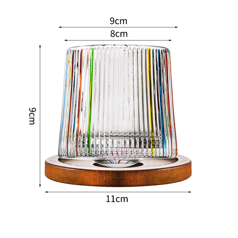 Hand drawn rotating glass cups multiple multi-purpose whiskey glasses rotating glass cups Julia M Home & Kitchen