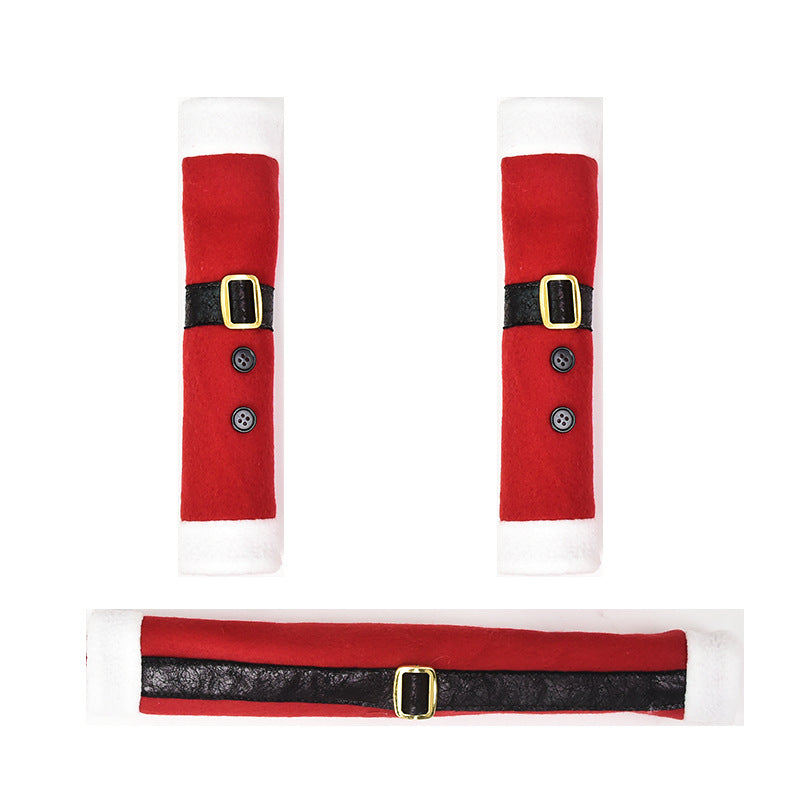 Christmas decorations, fleece cloth, refrigerator, gloves, home decorations, door handles, gloves, microwave oven, gloves Julia M Home & Kitchen