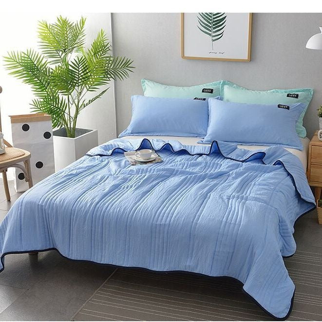 Summer Quilt Air Conditioning Quilt Solid Color Quilted Single and Double Quilt Vacuum Solid Color Summer Cool Quilt - Julia M LifeStyles
