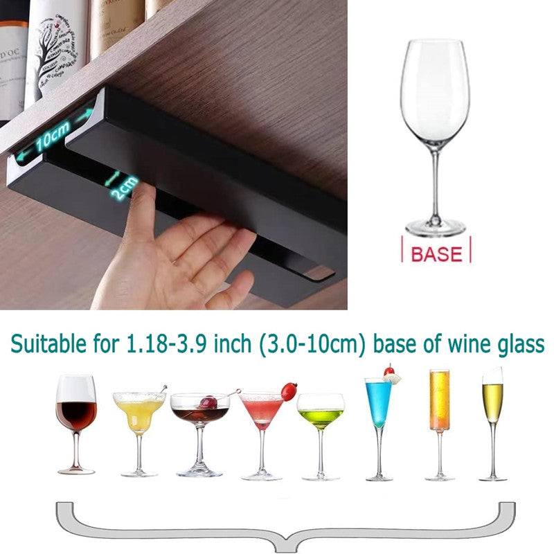European Style Punch-Free Wine Glass Hanging Rack