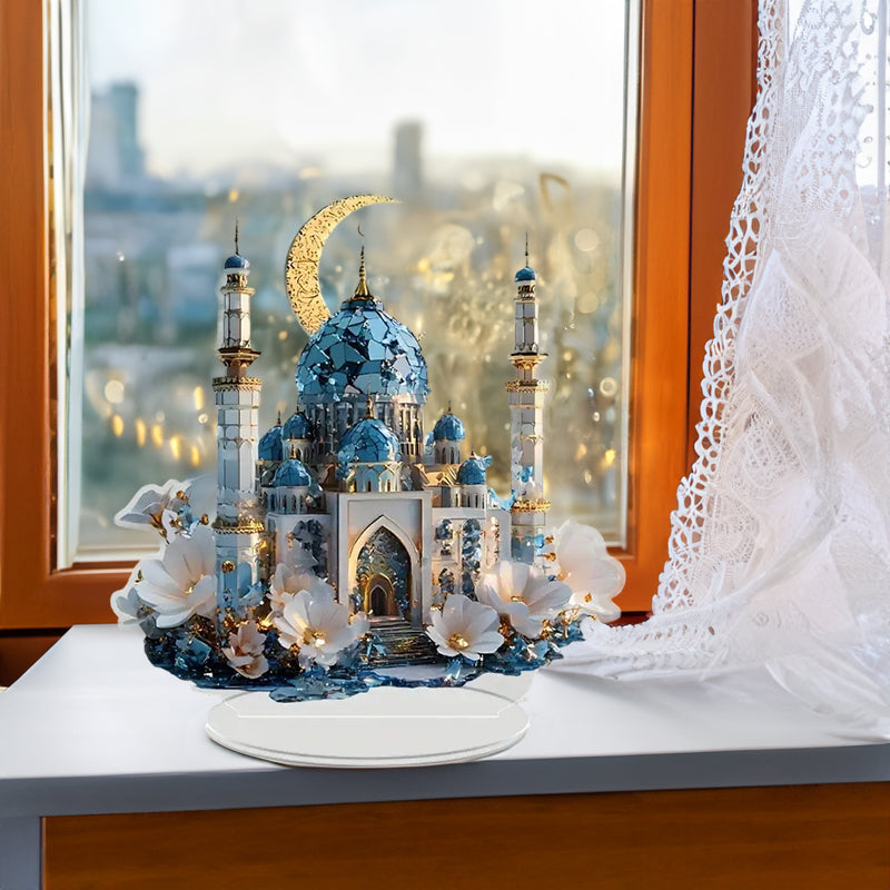 2025 Ramadan 2D Acrylic Moon - Castle Ornament. Eid Al - fitr Decoration, Muslim Home & Party Gift. eprolo
