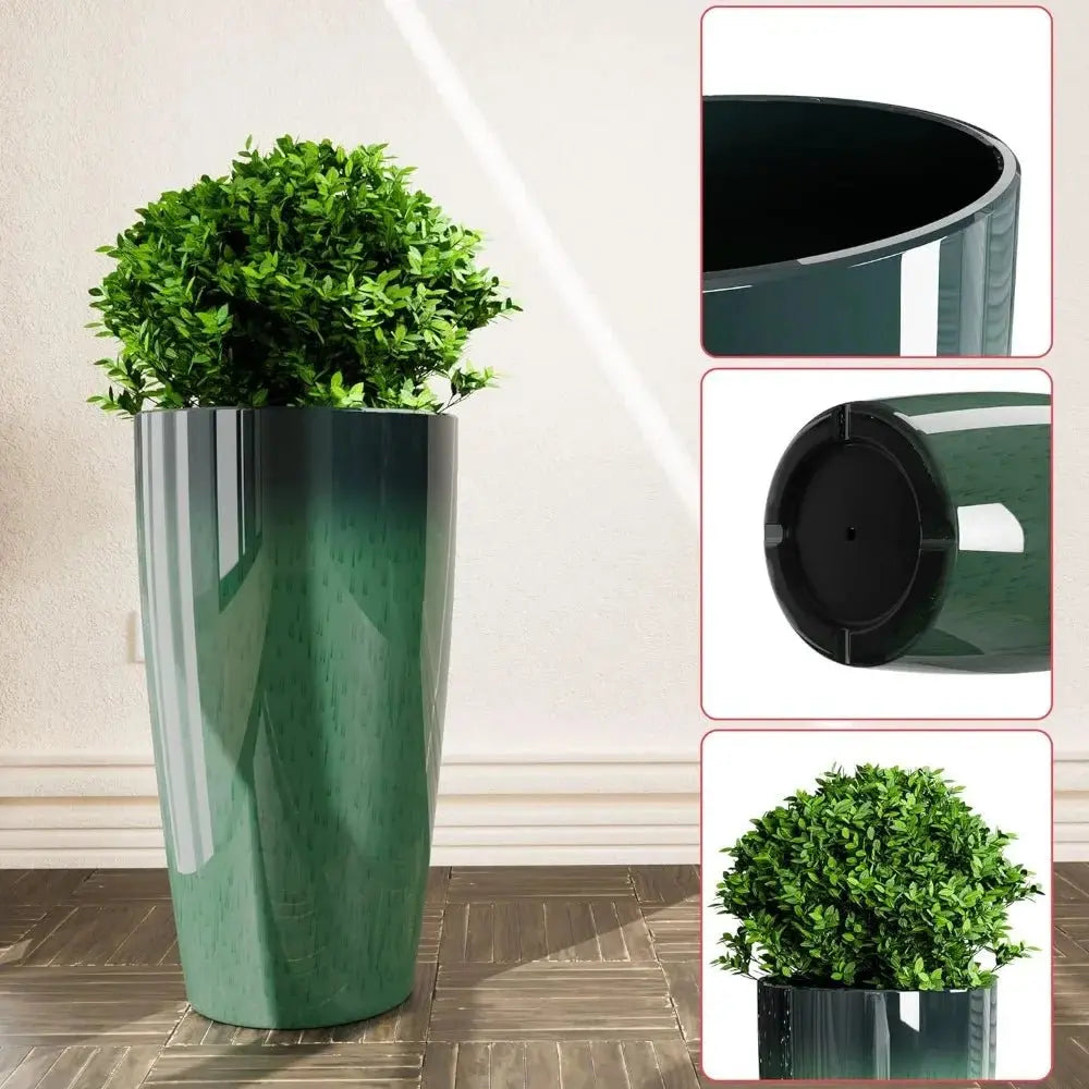 Front Porch Flowerpot Duo: 21" Tall Outdoor Planters 🌿 - Julia M LifeStyles