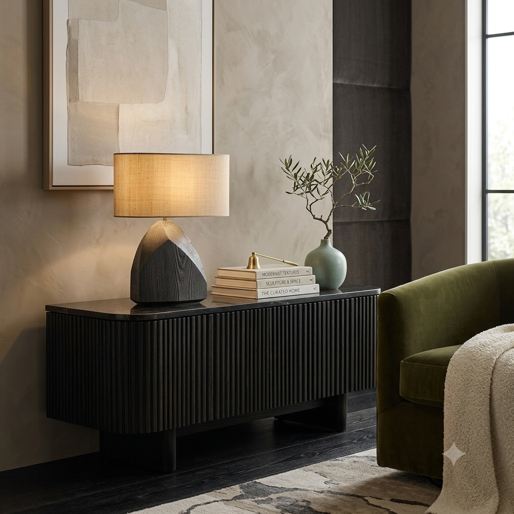 The Kuro Stone™ Sculptural Table Lamp Modern Organic Lighting for Quiet Luxury Interiors