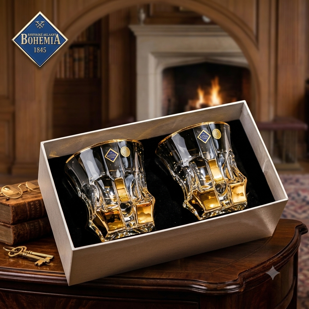 Prague Reserve Aurelia Gold Crystal Whiskey Set™