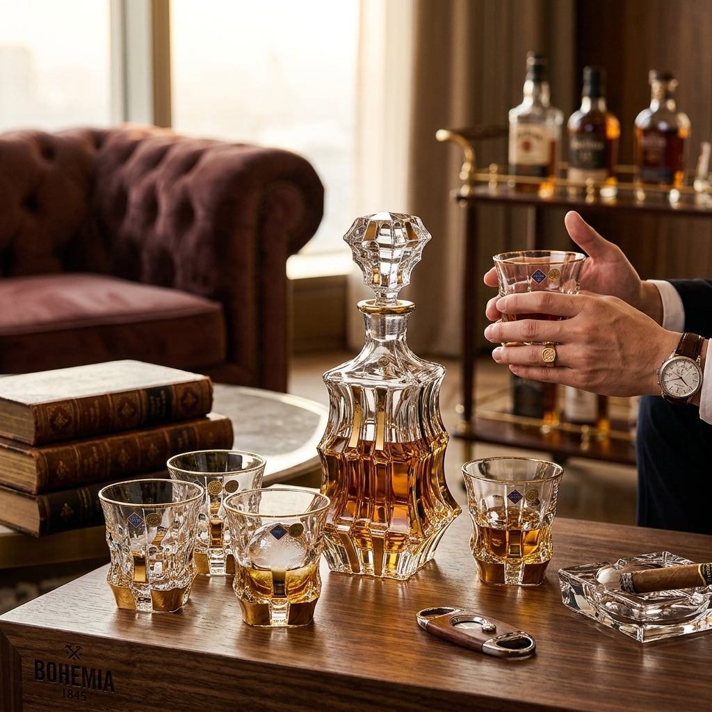 Prague Reserve Aurelia Gold Crystal Whiskey Set™