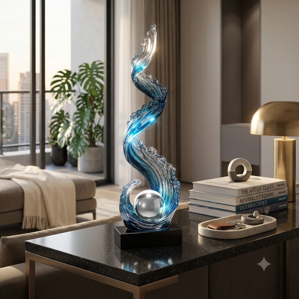 Julia M™ Grand Foyer Sculptural Floor Lamp -"Where Architectural Art Meets Illumination."