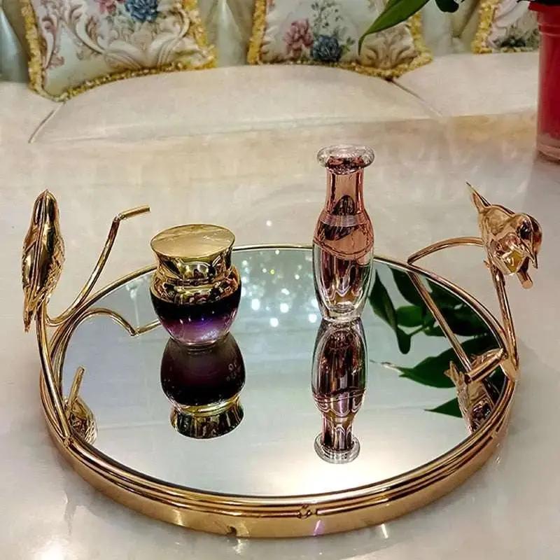 Golden Mirror Storage Tray - Julia M LifeStyles