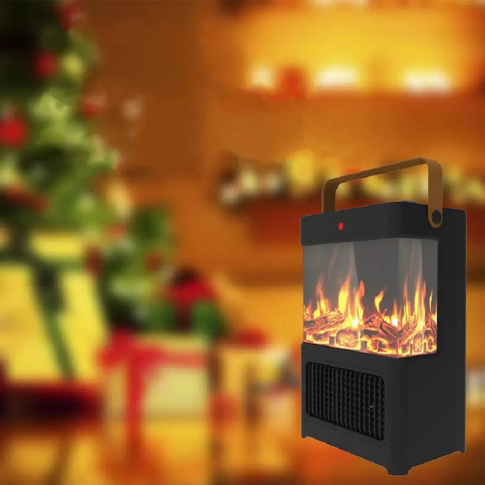 Electric Fireplace Heater 1500W 3D LED Flame Modern Style Double Safety Protection Indoor Use with AU Plug Portable Julia M LifeStyles