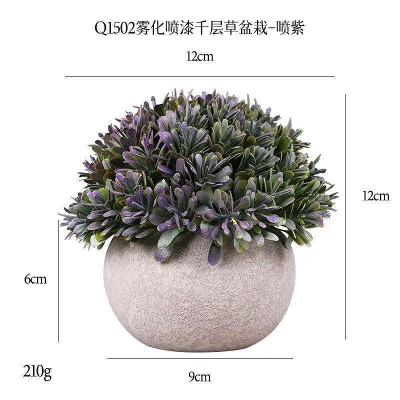 DS Artificial Plants Potted Greenery Green Grass Plastic Faux Topiary Shrubs for Bathroom Home Kitchen Office Farmhouse Decor Julia M LifeStyles