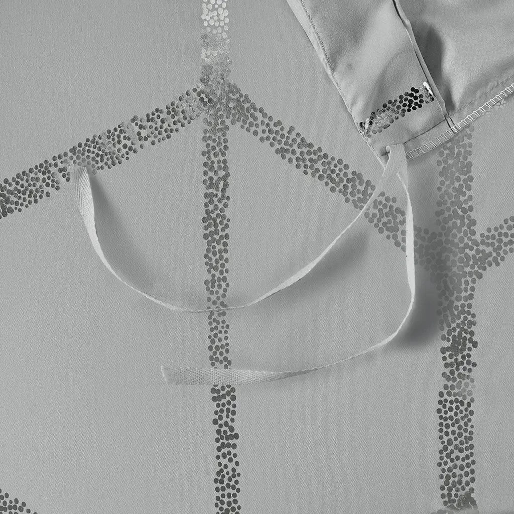 King Twin Size Geometric Floral Metallic Duvet Cover Set Julia M Home & Kitchen