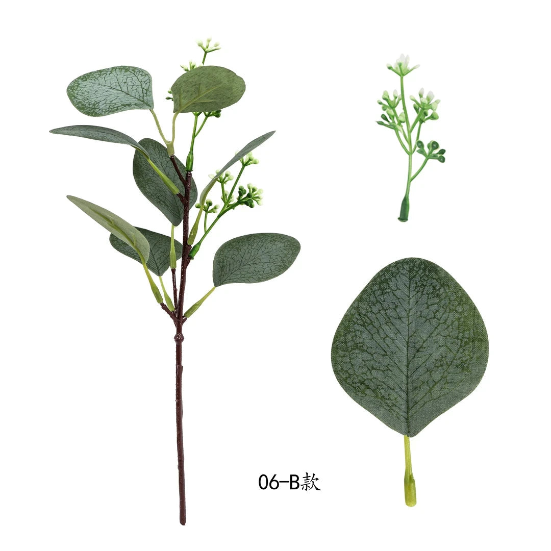 Artificial Eucalyptus Leaves Stems Eucalipto Branches Artificial Plants for Floral Bouquets Wedding Holiday Greenery Decor Julia M LifeStyles