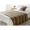 Ethnic Style Knitted Blanket and Pillow Set Wholesale Decorative Striped Cushion and Throw