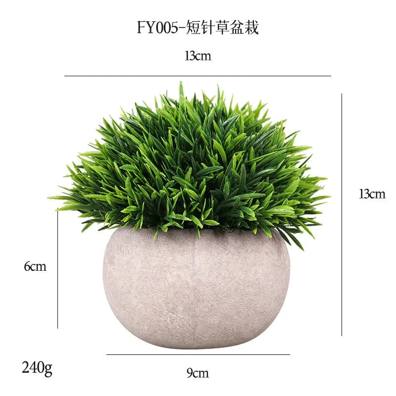 DS Artificial Plants Potted Greenery Green Grass Plastic Faux Topiary Shrubs for Bathroom Home Kitchen Office Farmhouse Decor Julia M LifeStyles