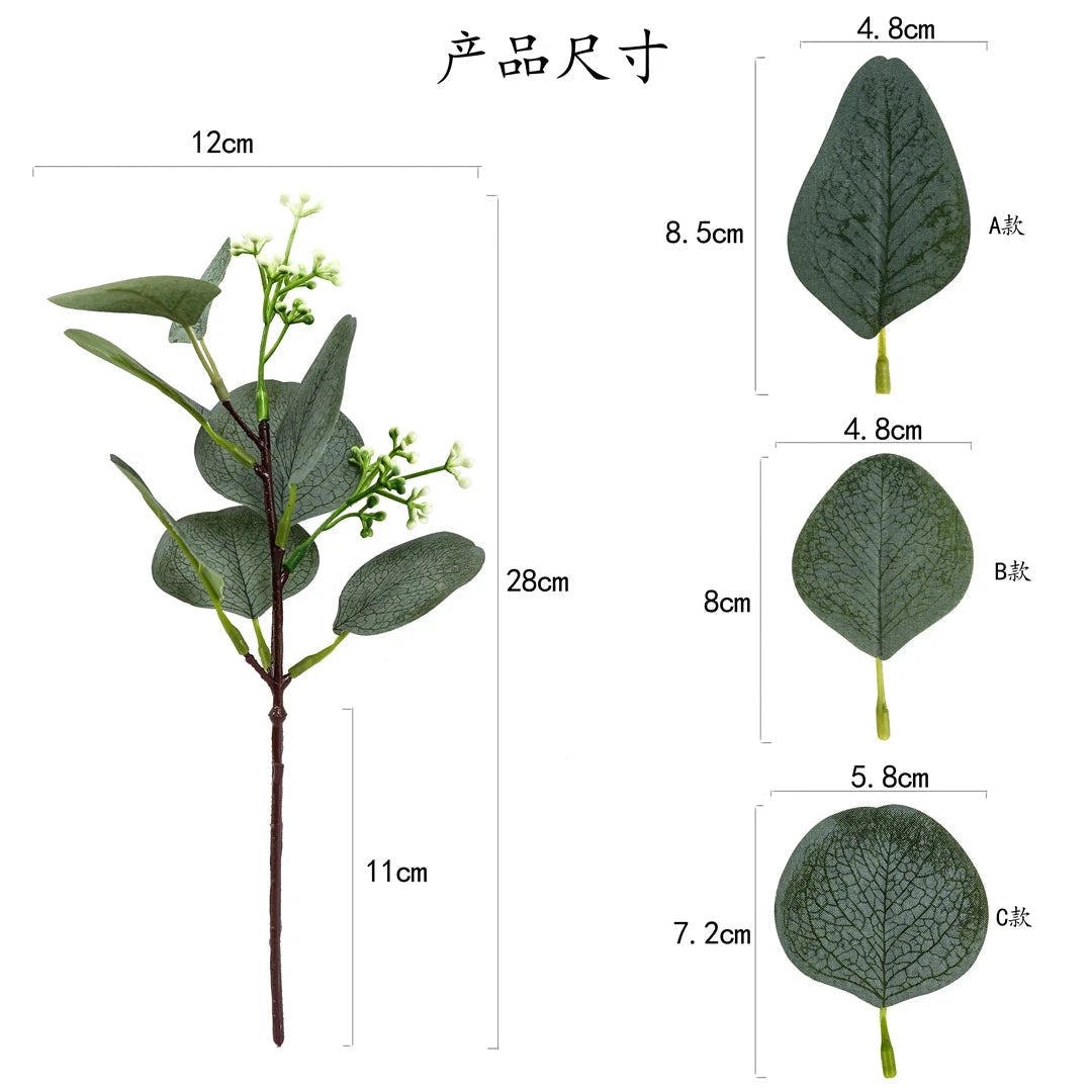 Artificial Eucalyptus Leaves Stems Eucalipto Branches Artificial Plants for Floral Bouquets Wedding Holiday Greenery Decor Julia M LifeStyles