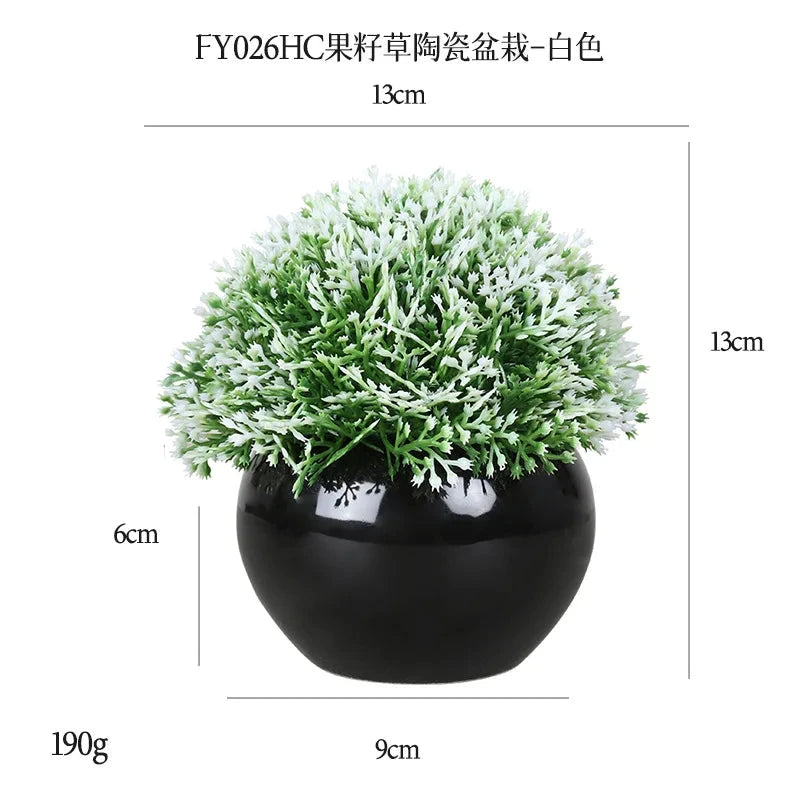 DS Artificial Plants Potted Greenery Green Grass Plastic Faux Topiary Shrubs for Bathroom Home Kitchen Office Farmhouse Decor Julia M LifeStyles
