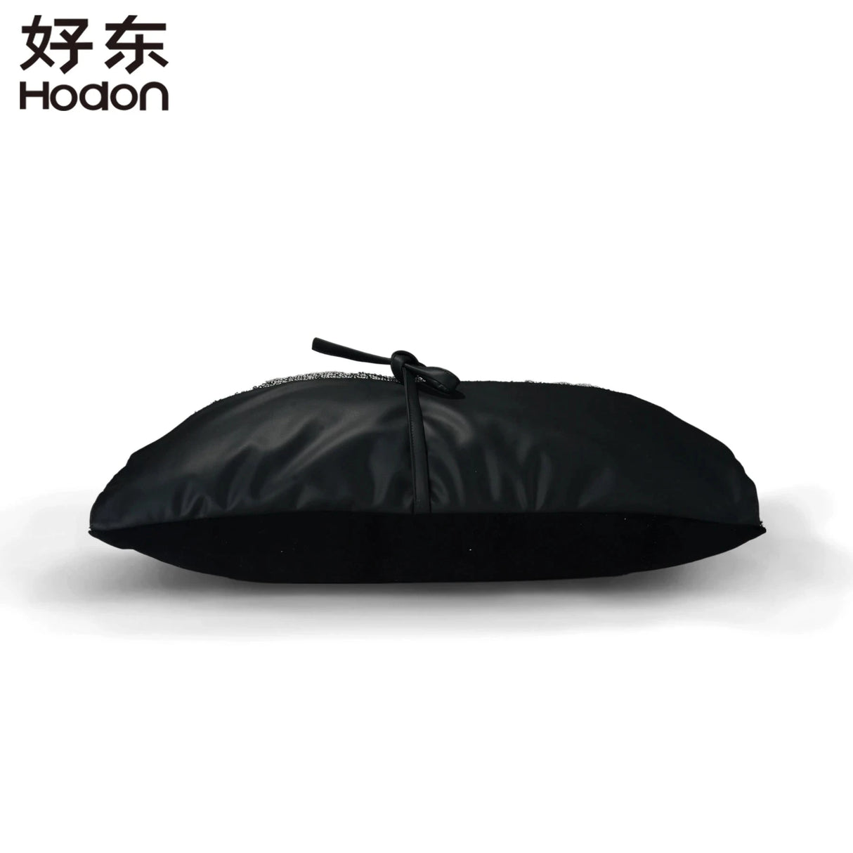 Simple Modern Sofa Model Room PU Leather Splicing Black Decoration Pillow Villa Light Luxury Waist Pillow Bow Pillowcase Julia M LifeStyles