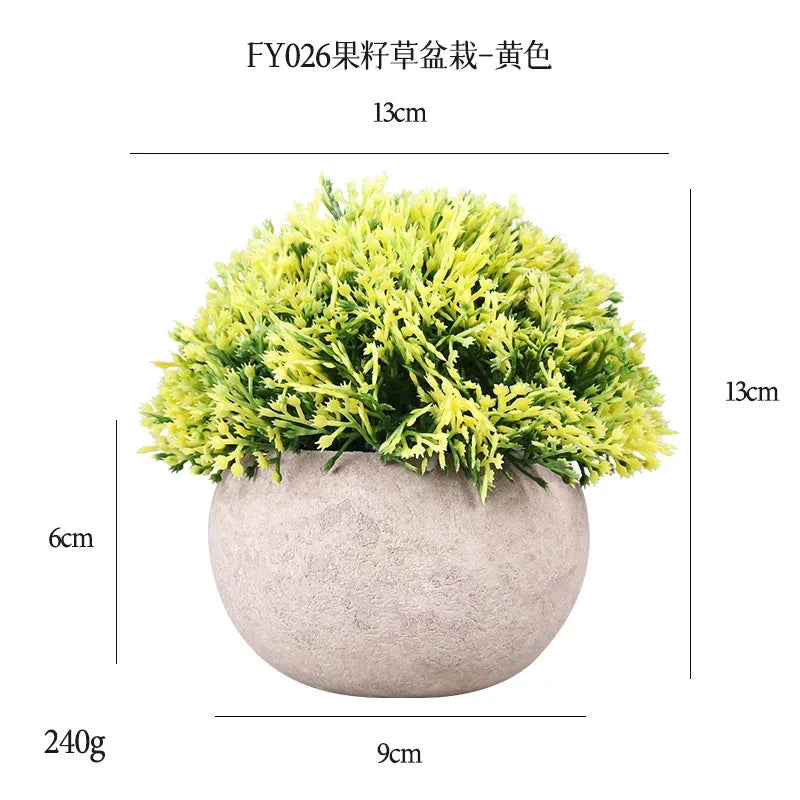 DS Artificial Plants Potted Greenery Green Grass Plastic Faux Topiary Shrubs for Bathroom Home Kitchen Office Farmhouse Decor Julia M LifeStyles