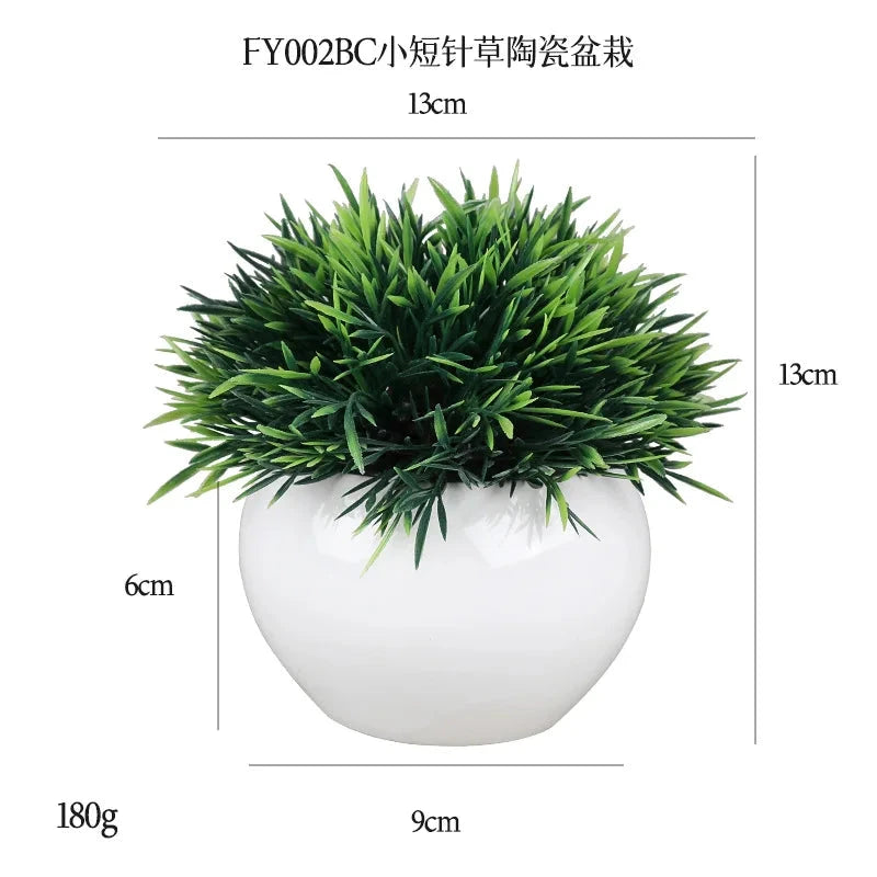 DS Artificial Plants Potted Greenery Green Grass Plastic Faux Topiary Shrubs for Bathroom Home Kitchen Office Farmhouse Decor Julia M LifeStyles